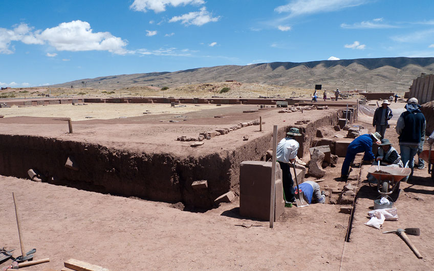 Excavation at Tiwanaku